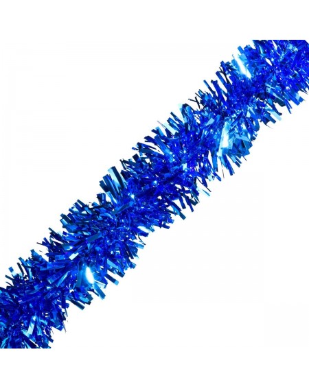 Banners & Garlands Blue Metallic Twist Garland - 4" x 25' roll - Blue - CC1844KOTXT $24.90