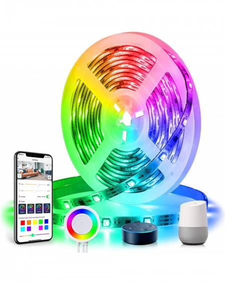 Rope Lights DreamColor LED Strip Lights- 16.4ft RGBIC Smart WiFi Light Strip Music Sync RGB Light Strips Compatible with Alex...