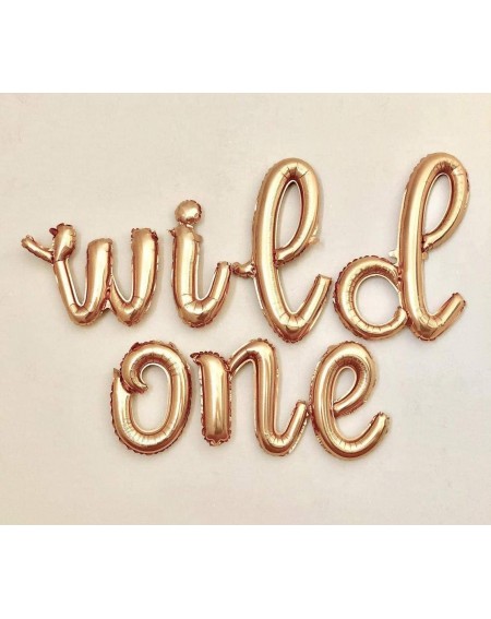 Balloons Wild One Balloons Script Birthday Banner - Mylar Foil Cursive Letter Balloon Decorations Sign - Props or Backdrop fo...