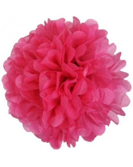 Tissue Pom Poms Tissue Pom Pom Paper Flower Ball 8inch Shocking Pink - Shocking Pink - CY11H6OF9R9 $15.41