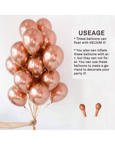 Balloons 100pcs Rose Gold Metallic Chrome Balloon 10inch Latex Party Balloons for Balloon Arch- Wedding- Bridal Shower- Baby ...