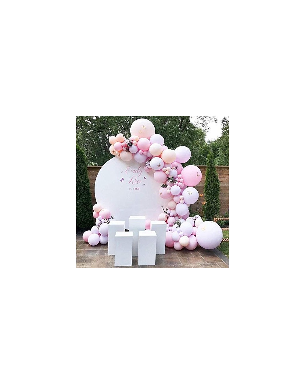 Balloons Pastel Pink Balloon Garland Arch Kit-Orange Macaron Balloons Peach Pink Macaron Balloons 134Pcs for Birthday of The ...