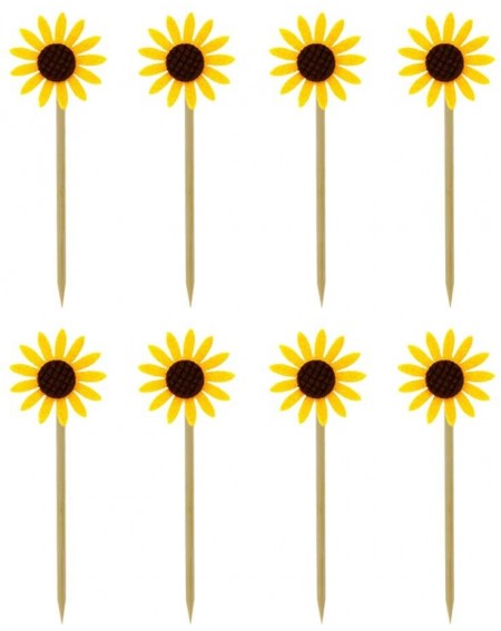 Cake & Cupcake Toppers Sunflower Cupcake Toppers Kid's Birthday Decorations Kids' Gathering DIY Home Theme Party Food Fruit C...