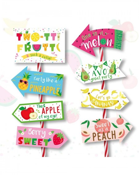 Party Favors Tutti Frutti Birthday Decorations Twotti Frutti Second Birthday Party Directional Signs Set of 8 Twotti Fruity P...