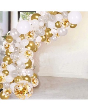 Balloons 138 Pack- Gold Confetti Balloons Birthday Arch & Garland kit- Balloon Decoration Backdrop- Silver White - C619C6XD8A...
