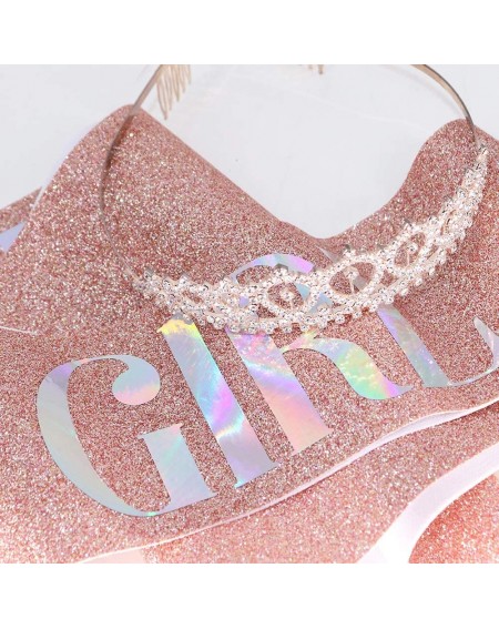 Favors Birthday Girl Sash & Rhinestone Tiara Set - Glitter Rose Gold Birthday Sash for Women 21st 30th Birthday Gifts Birthda...