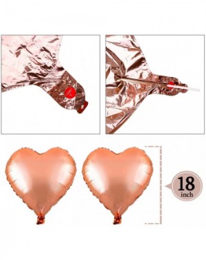 Balloons 12" Premium Latex Rose Gold - Confetti Gold - Champagne Gold - 40" Foil Love Balloon Set - 42 Pieces for Wedding Bri...