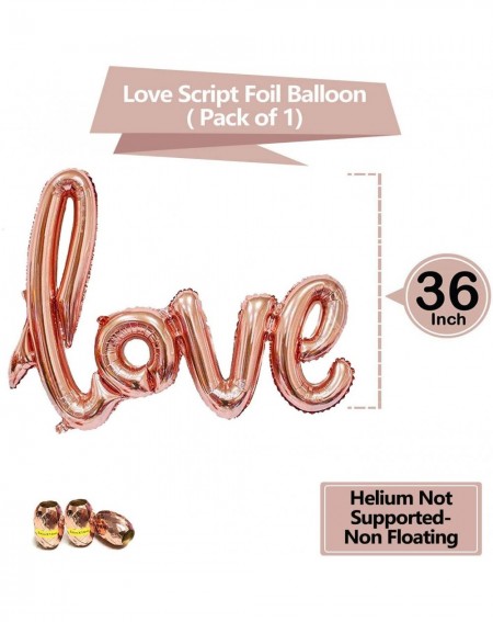 Balloons 12" Premium Latex Rose Gold - Confetti Gold - Champagne Gold - 40" Foil Love Balloon Set - 42 Pieces for Wedding Bri...