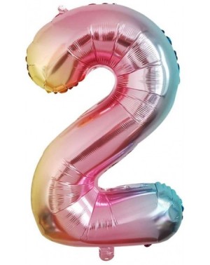 Balloons 32 Inches Number 2 Birthday Balloons Aluminum Foil Balloons Crown Balloons Baby Birthday Party Decorations Supplies ...