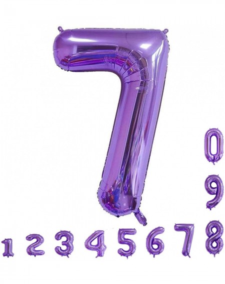 Balloons 40 Inch Purple Number 7 Balloons Foil Mylar Birthday Balloons Party Decorations Wedding Anniversary Bridal Shower - ...