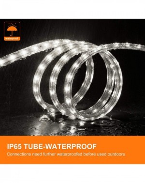 Rope Lights 16.4FT LED Strip Lights- 110V-120V Dimmable 6500K Daylight White Rope Lights- IP65 Waterproof Indoor Outdoor Ligh...