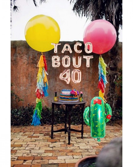 Balloons 8 PCS Rose Gold Taco Bout 40 Balloons Nacho Average forty Balloon Fiesta 40th Birthday Decoration Taco Birthday Part...