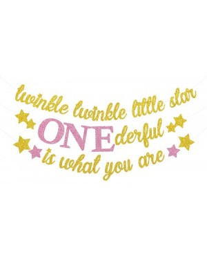Banners Twinkle Twinkle Little Star Banner Girl 1st Birthday Party Decor - CY18CL3S8GG $10.96