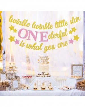 Banners Twinkle Twinkle Little Star Banner Girl 1st Birthday Party Decor - CY18CL3S8GG $10.96