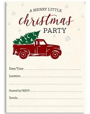 Invitations Christmas Party Invite A Merry Little Christmas Party Fill in The Blank Invitations Christmas Party Green Ivory R...