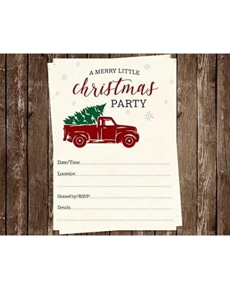 Invitations Christmas Party Invite A Merry Little Christmas Party Fill in The Blank Invitations Christmas Party Green Ivory R...