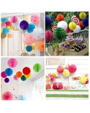 Banners & Garlands 10Pcs 8 inch Art DIY Tissue Paper Honeycomb Balls Party Partners Design Craft Hanging Pom-Pom Ball Party W...