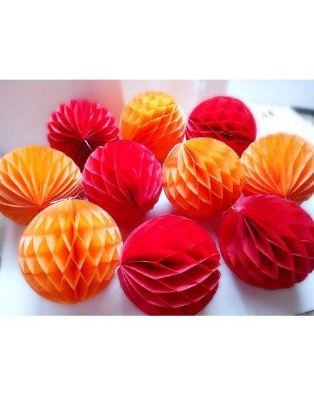 Banners & Garlands 10Pcs 8 inch Art DIY Tissue Paper Honeycomb Balls Party Partners Design Craft Hanging Pom-Pom Ball Party W...