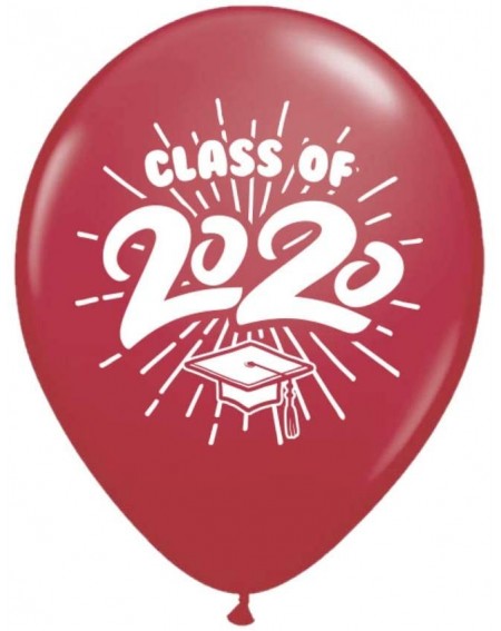 Balloons School Colors Graduation 11" Latex Balloons - Pack of 12 (2020- Burgundy) - Burgundy - CI1950K9AX3 $10.09