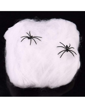 Party Favors 4 Packs Halloween Spider Web With 40 Pieces Plastic Spiders Super Stretchy Cobwebs For Halloween Party Decoratio...