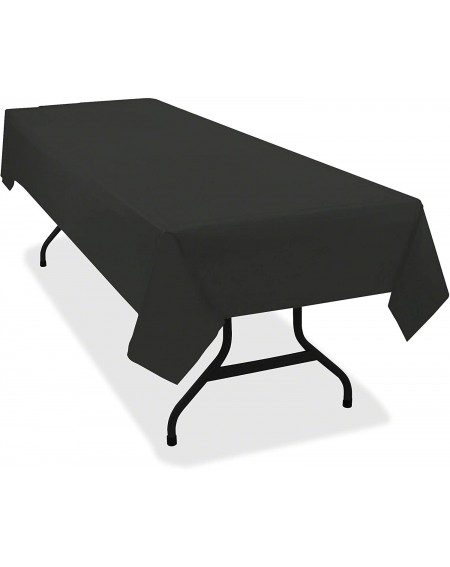 Tablecovers 549BK Table Set Rectangular Table Covers- Heavyweight Plastic- 54 x 108- Black- Pack of 6 - Black - CK11BJZIE1J $...