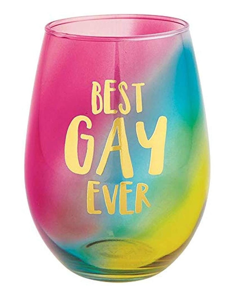 Favors Slant Collections Stemless Wine Glass- 20-Ounce- Best Gay Ever - CD196YONG2U $11.74