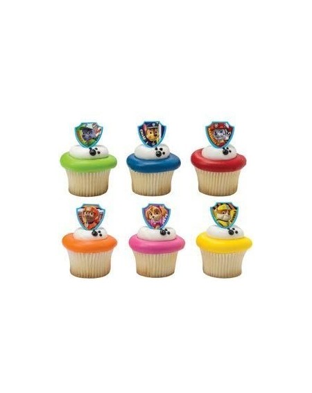 Cake & Cupcake Toppers Paw Patrol Ruff Ruff Rescue Cupcake Rings 144PK - CW11OY1N6Q3 $19.57