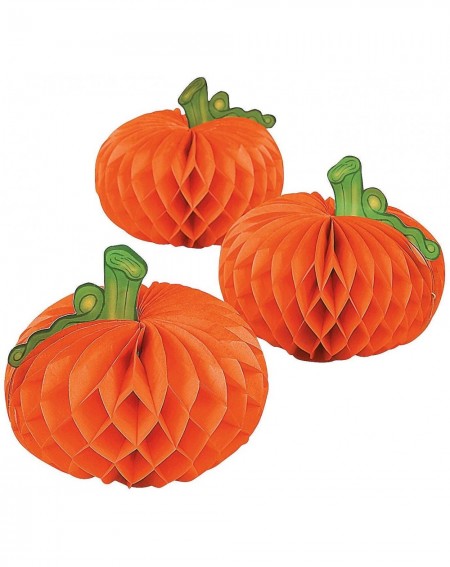 Tissue Pom Poms Pumpkin Tissue Halloween Decorations - Set of 6 - Party Decor - CS186E7QL4L $10.68