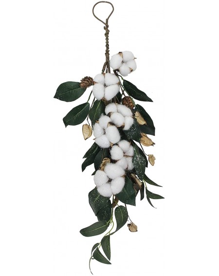 Swags 21" Pinecone Foliage Artificial Christmas Teardrop Swag - Unlit - C318I0M6Z07 $15.98