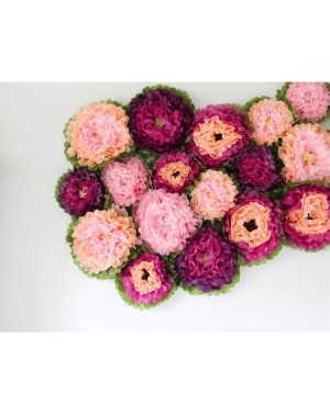 Tissue Pom Poms Tissue Paper Flower Pom Poms (10inch- Set of 3) - Color Combination Raspberry Peach Chocolate - Raspberry Pea...