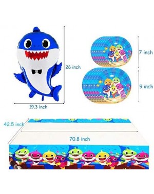 Party Packs Shark Baby Party Supplies theme Set 211Pcs - Sharks Ocean Themed Birthday Parties Decorations Includes Tableware ...