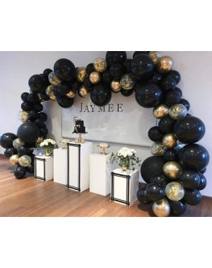 Balloons DIY Black&Gold Balloon Garland Arch Kit 82pcs Balloons for Countdown Birthday New Year's Eve Backdrop Bachelorette W...