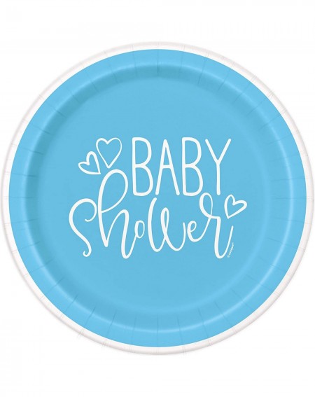 Party Packs Baby Shower Deluxe Party Pack Serves 16 Plates Cups & Napkins (Blue Hearts) - Blue Hearts Simple - CS18R6WR4TT $1...