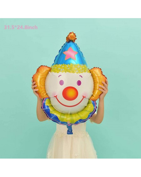 Balloons 6 Pack Clown Balloon- Smiling Clown Foil Party Balloons Fits for Circus Carnival Circus Carnival Party Decor - CF18W...
