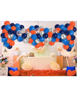 Balloons Outer Space Balloon Garland Kit Navy Blue Orange Silver Balloons Arch Galaxy Party Decorations for Baby Shower Birth...