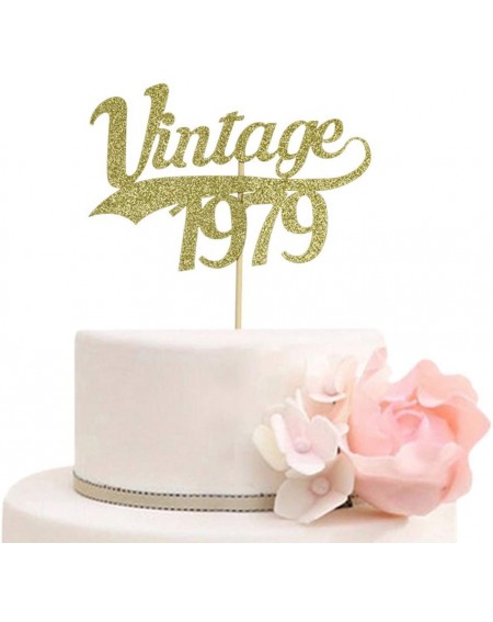 Cake & Cupcake Toppers Vintage 1979 Cake Topper for 41st Anniversary Birthday Wedding Party Decorations- Gold Glitter - CH18A...