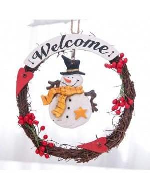 Swags Gift Christmas Doll Wreath Ornament Snowman Pendant Ornament Ceramic Christmas Toy- Christmas Ornaments Advent Calendar...