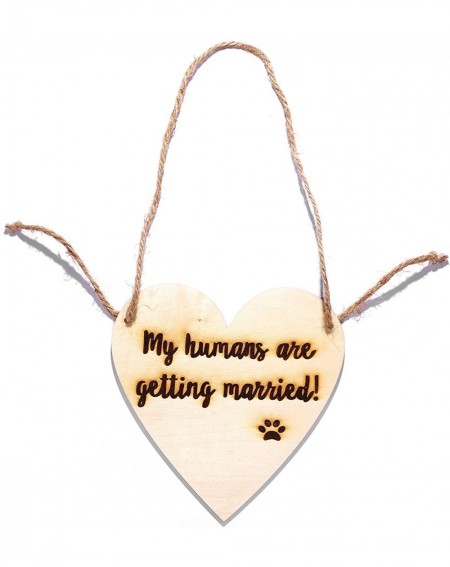 Photobooth Props Engagement Photo Prop Dog Sign - My Humans are Getting Married - White - CZ17YX4G0R6 $19.33