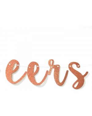 Banners & Garlands Rose Gold Glitter Cheers to 25 Years Banner- Happy 25th Birthday Bunting Garlands- 25th Anniversary Party ...