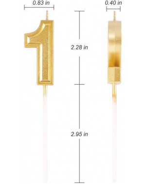 Birthday Candles Birthday Cake Candle Number 1- Golden Glitter Numeral Topper Decoration for Wedding Anniversary- Kids and Ad...