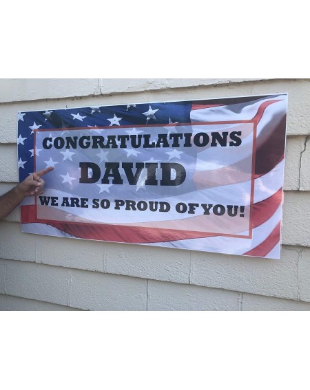 Banners & Garlands Personalized Welcome Home Military Banner - Custom Soldier- Navy- Army- Marines- Banner (2'x4') - CG18XTSL...