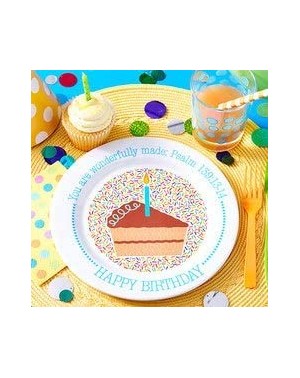 Tableware Wonderfully Made Birthday Plate - 9" Fruit Full Kids Birthday Plate - C517XDANM3O $15.12