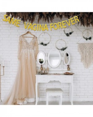 Banners & Garlands Store Gold Glittery SAME FOREVER Banner - Wedding Bachelorette Bridal Shower - Funny Bachelor Banner - Bac...