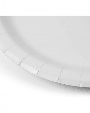 Tableware 48 Count Coated Paper Dessert Plates- White - White - CW12MYVANWX $19.93