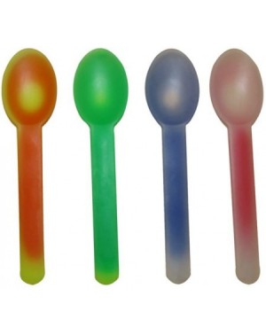 Party Packs 24 Color Changing Spoons. Multi Colored Plastic Party Favor Spoons- Party Favorite Ice Cream Spoons. Includes Whi...