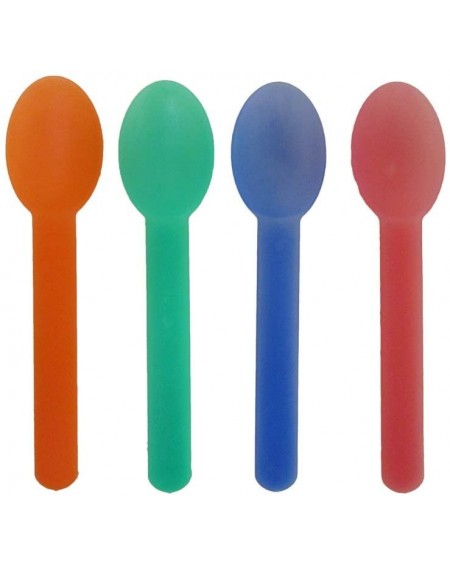 Party Packs 24 Color Changing Spoons. Multi Colored Plastic Party Favor Spoons- Party Favorite Ice Cream Spoons. Includes Whi...