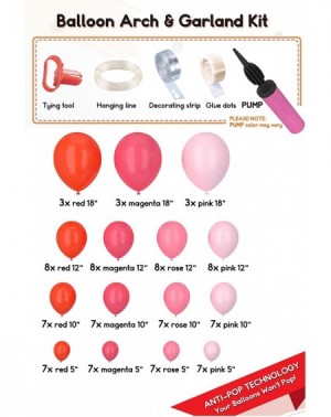 Balloons Pink Balloon Garland Kit & Balloon Arch Kit 16Ft with 2 Extra Balloon Stands & Pump - Easy-Assemble Video eBook Inst...
