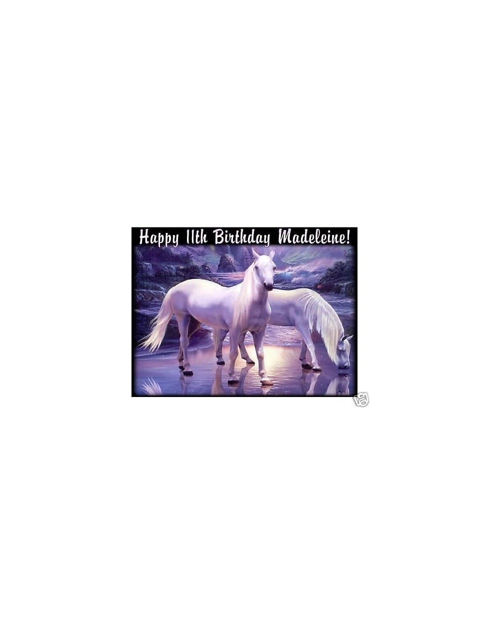 Cake & Cupcake Toppers Mystical Horses Edible Cake Image Frosting Sheet - CE12HV4CRDR $26.19