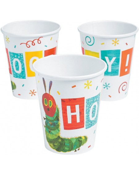 Party Tableware Very Hungry Caterpillar 9oz Cups (8pc) for Birthday - Party Supplies - Print Tableware - Print Cups - Birthda...