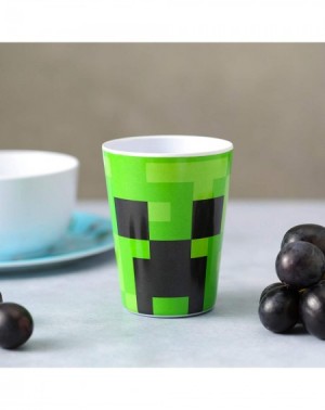 Tableware Minecraft Kids Dinnerware Set Includes Plate- Bowl- and Tumbler- Non-BPA Made of Durable Melamine Material and Perf...